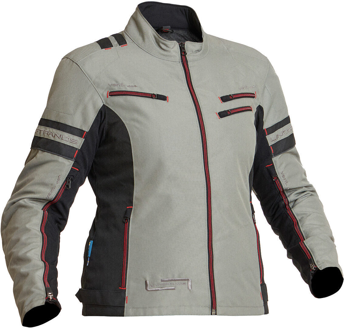 цена Куртка Lindstrands Liden Водонепроницаемая женская мотоциклетная текстильная, серо-черная