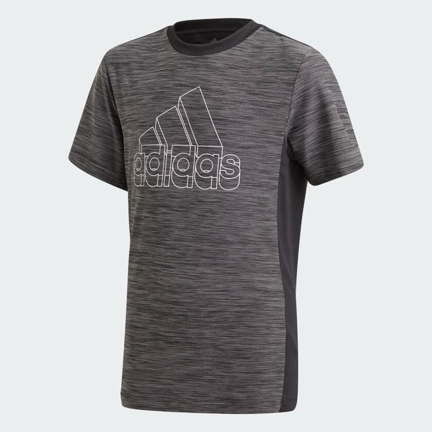 

Футболка Adidas Sportswear Aeroready Heather, черный/серый/белый