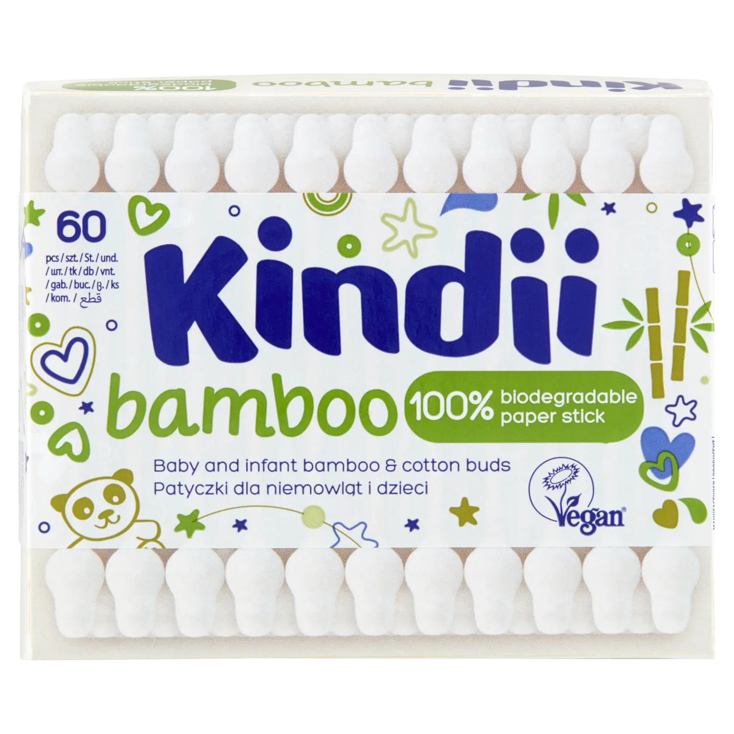 

Kindii Bamboo палочки для детей, 60 шт/1 упаковка