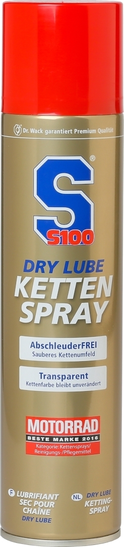 цена Спрей S100 Dry Lube для чистки цепи, 400 мл