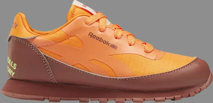 

Кроссовки the animals observatory x classic leather little kid 'boulder brown bright orange' Reebok, коричневый