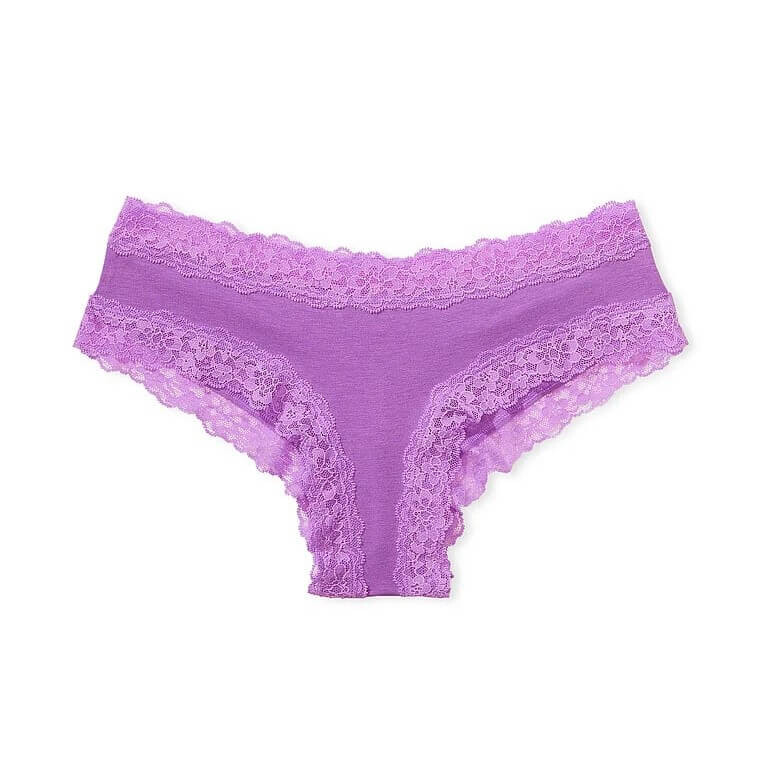 

Трусики Victoria's Secret The Lacie Posey Lace Waist Cotton, светло-фиолетовый