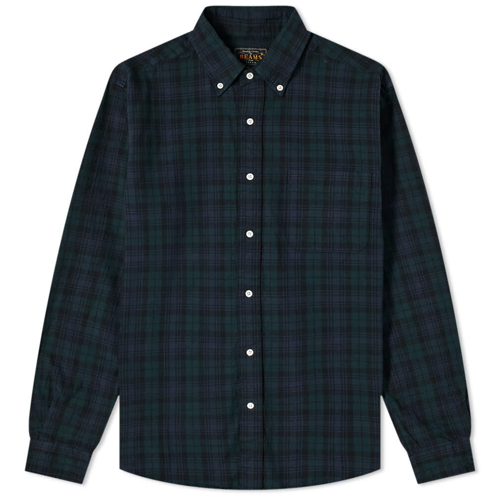 

Рубашка Beams Plus Button Down Black Watch Shirt