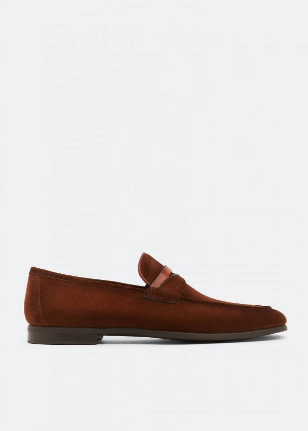 Лоферы MAGNANNI Suede loafers, коричневый лоферы tod s suede loafers синий
