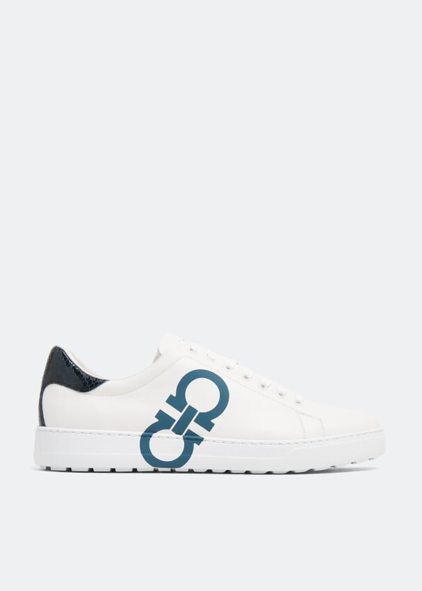 

Кроссовки FERRAGAMO Gancini sneakers, белый