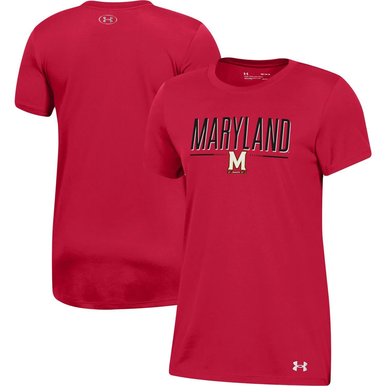

Женская красная футболка Under Armour Maryland Terrapins Performance Tech Modern Under Armour, Красный