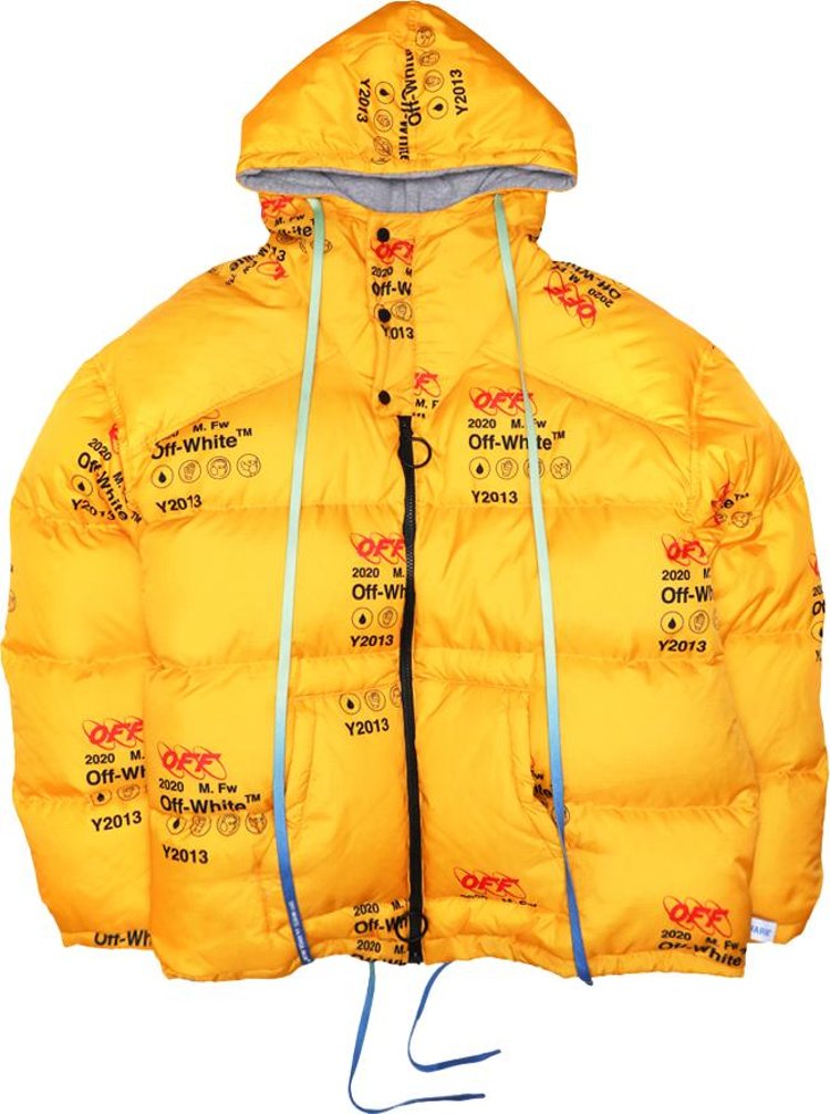 Пуховик Off-White Industrial Zipped Puffer 'Yellow', желтый - фото