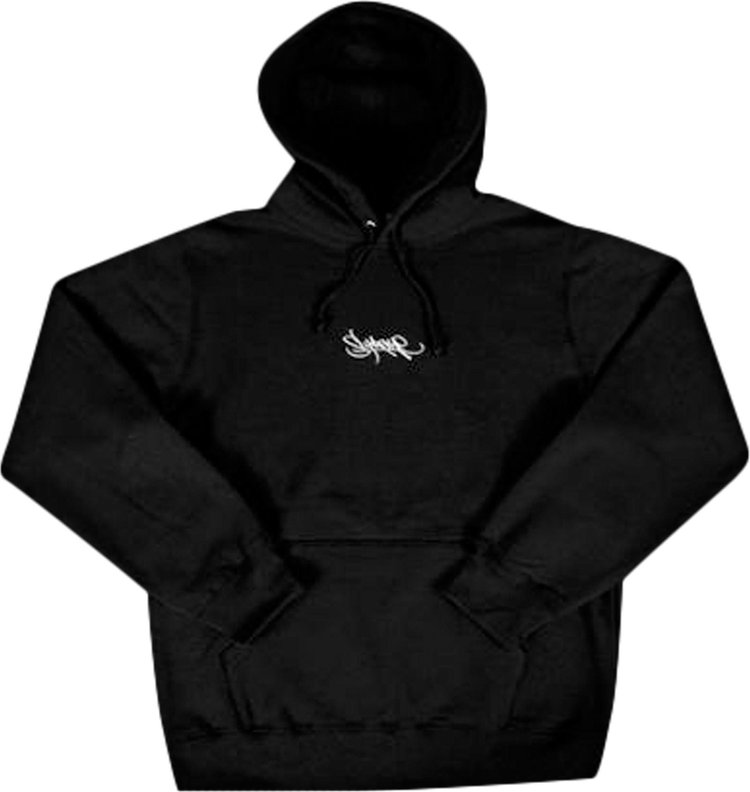 толстовка supreme big logo hooded sweatshirt black черный Толстовка Supreme Tag Logo Hooded Sweatshirt 'Black', черный