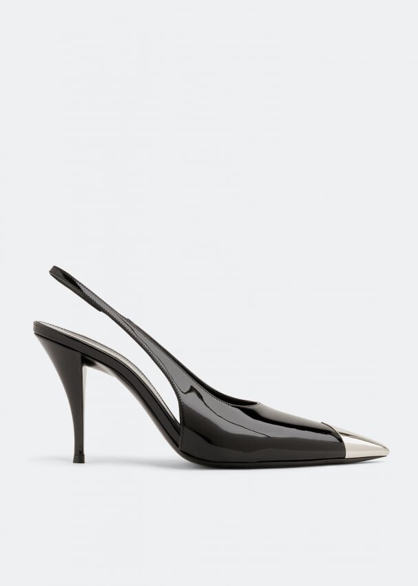 

Туфли SAINT LAURENT Vesper slingback pumps, черный