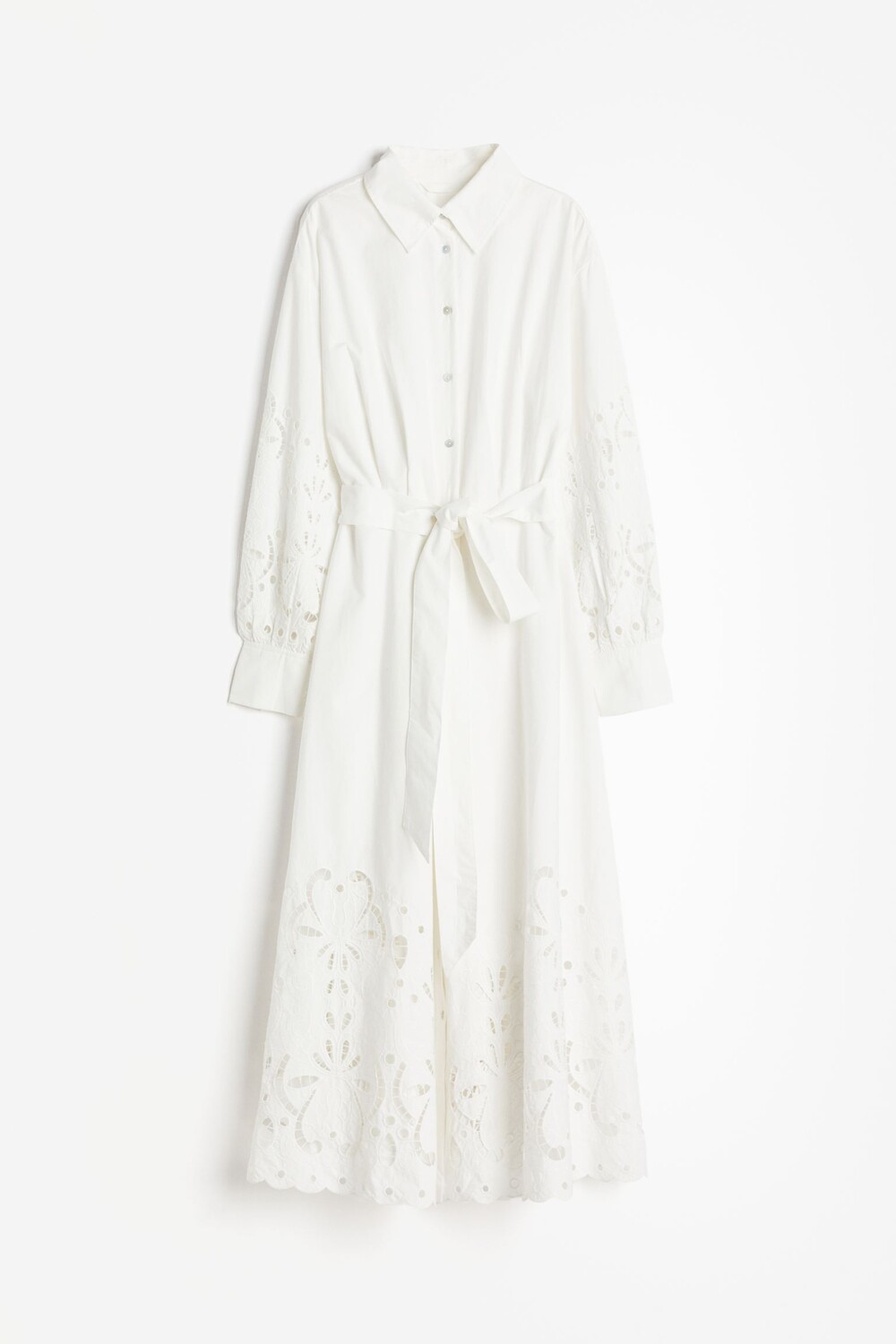 

Платье-рубашка H&M Eyelet Embroidery, белый