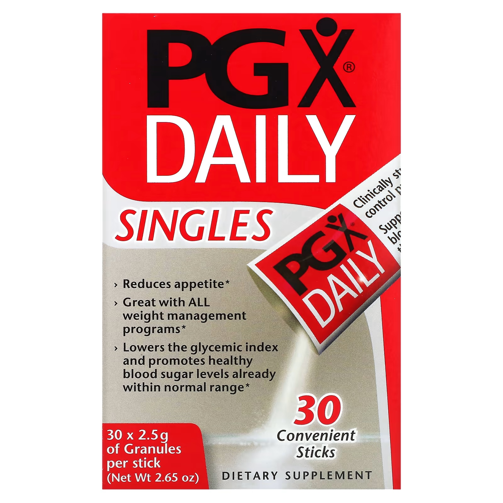 Пищевая Добавка Natural Factors PGX, 30 пакетиков 2,5 г
