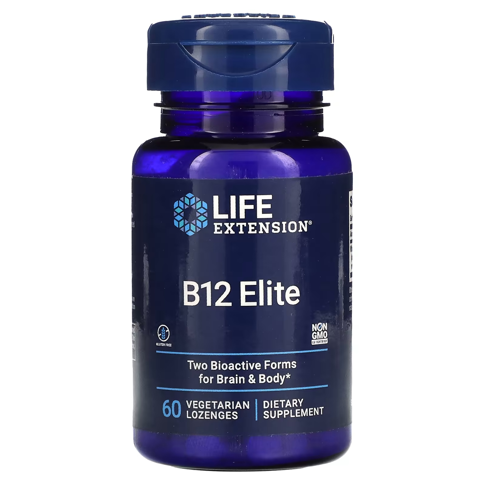 Life Extension B12 Elite, 60 вегетарианских леденцов life extension прегненолон elite cognitex 60 вегетарианских таблеток