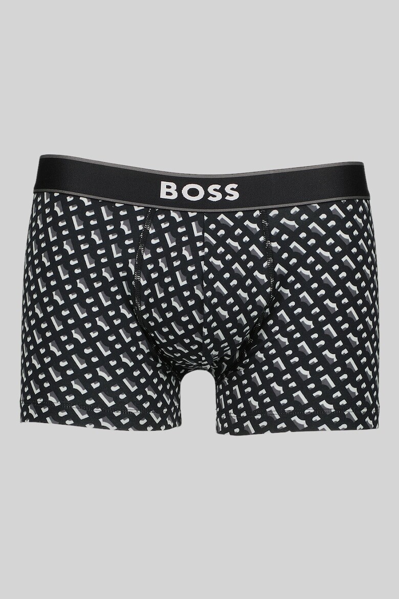 

Боксеры с фигурным рисунком и логотипом Boss, черный