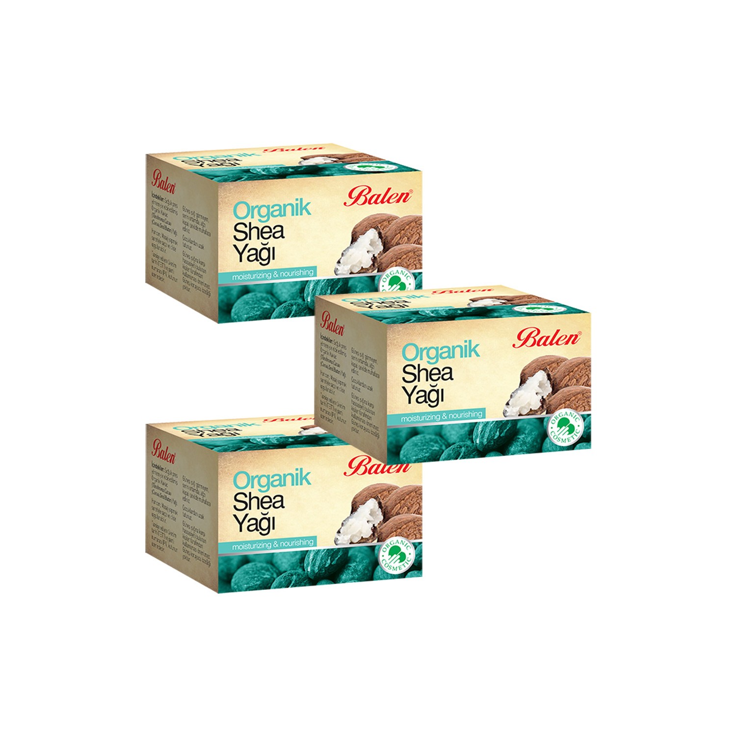 Органическое масло ши Balen, 3 ампулы по 50 мл handsa organic 50%