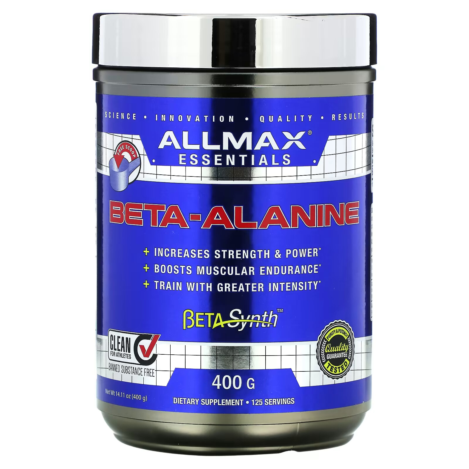 ALLMAX, Бета-аланин, 400 г (14,11 унции) nutricost бета аланин без добавок 3 г 300 г 10 6 унции