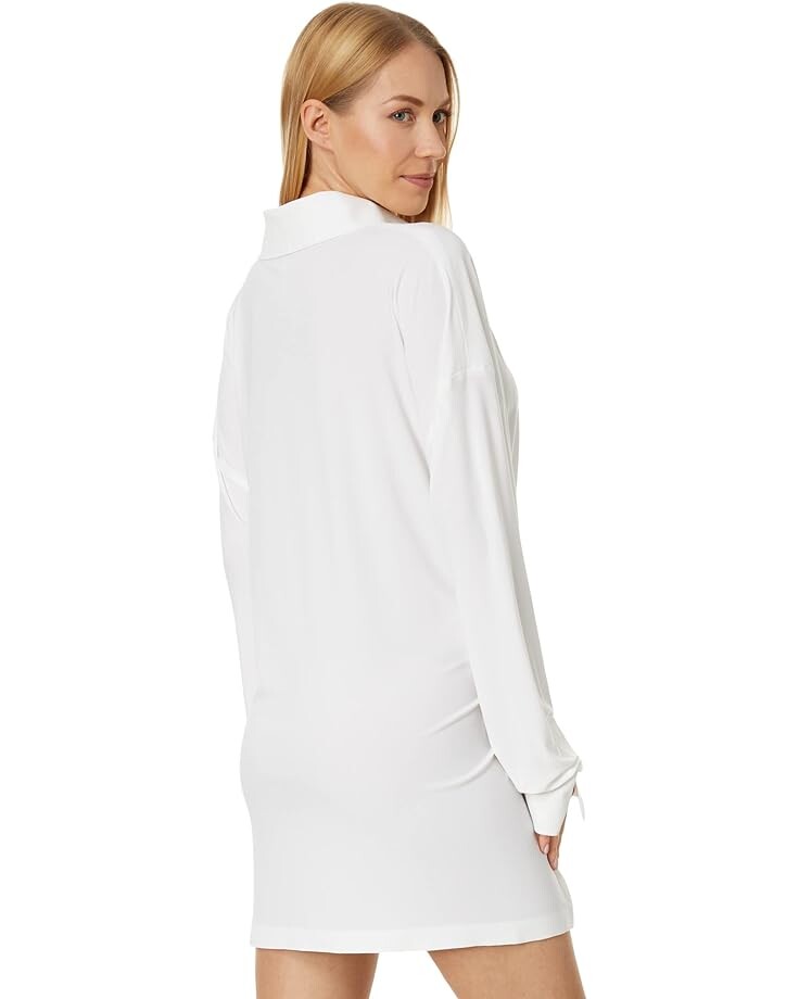 

Рубашка Norma Kamali Oversized Ty Front NK Shirt, цвет Snow White