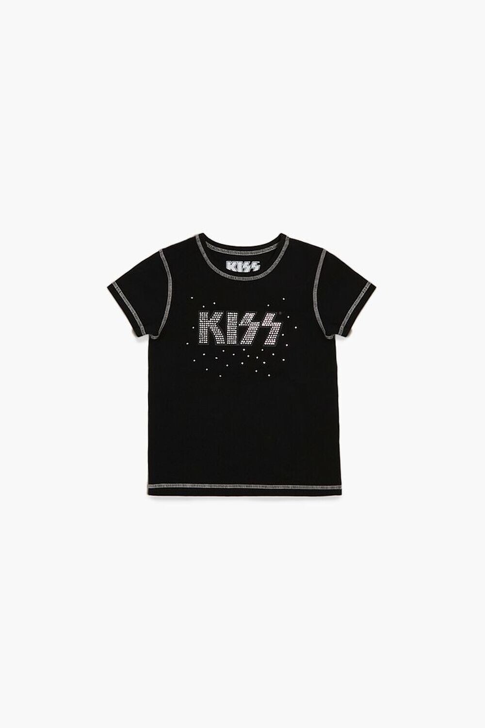 

Футболка KISS со стразами для девочек Forever 21, черный