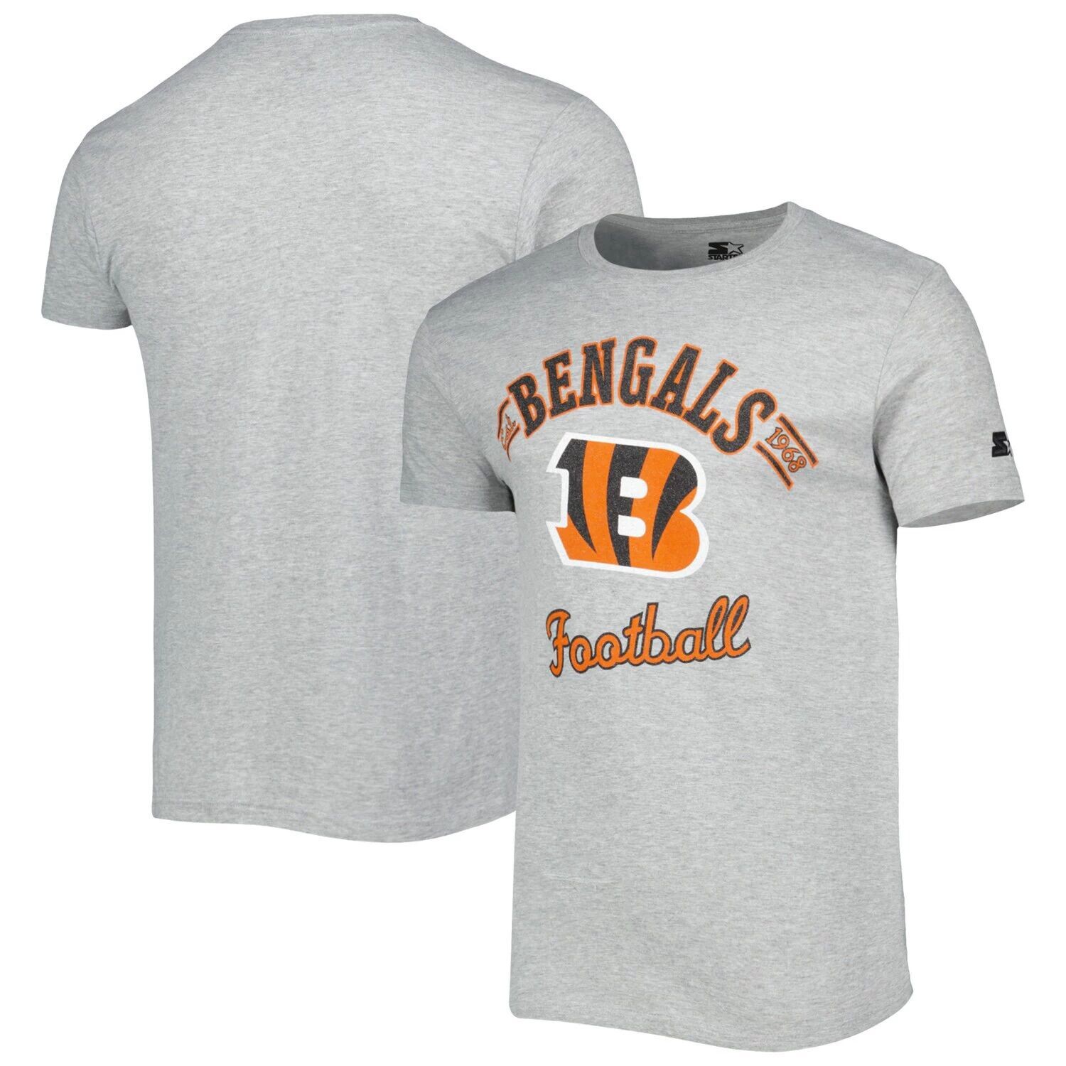 

Мужская серая футболка с принтом Cincinnati Bengals Prime Time Starter