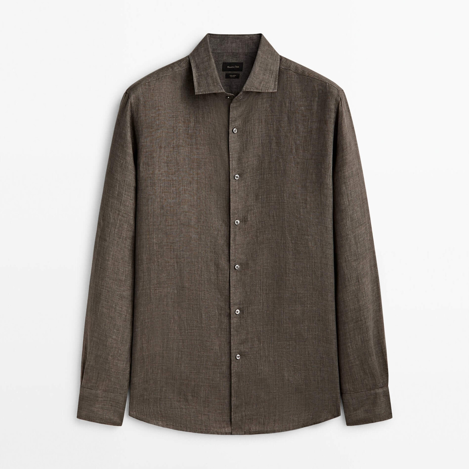 

Рубашка Massimo Dutti Faded 100% Linen, зеленый