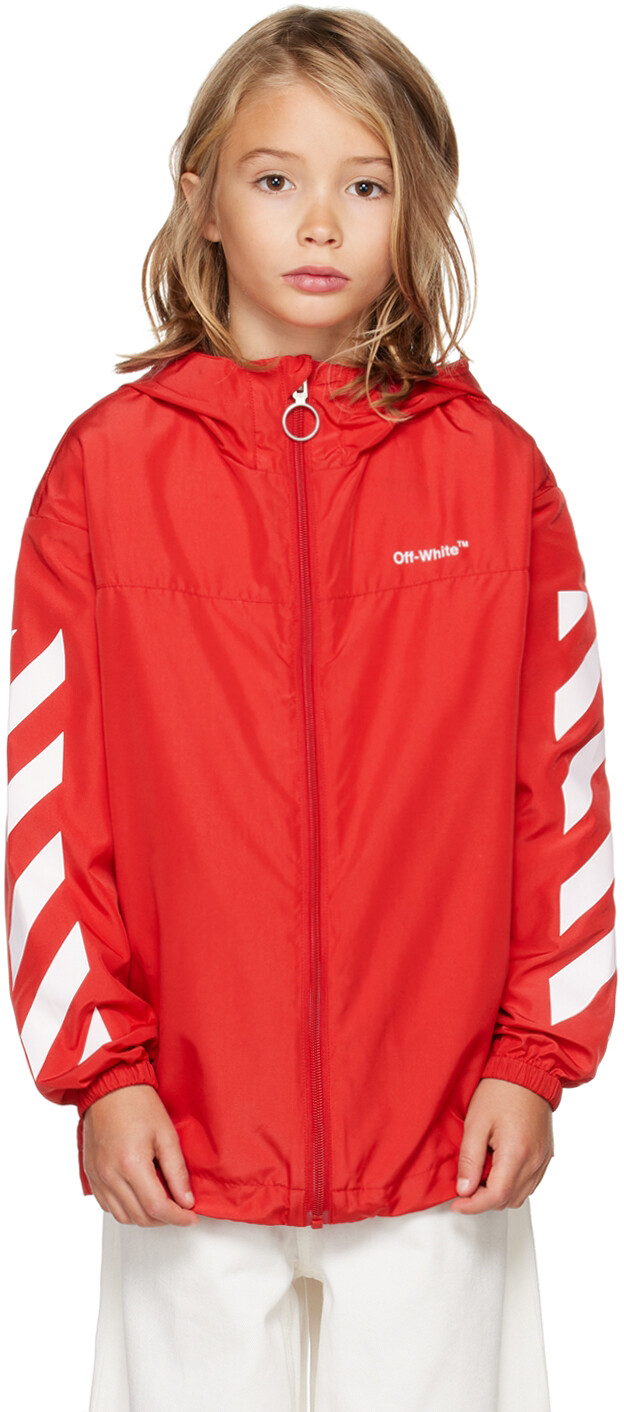 

Детская красная резиновая куртка Arrow Off-White