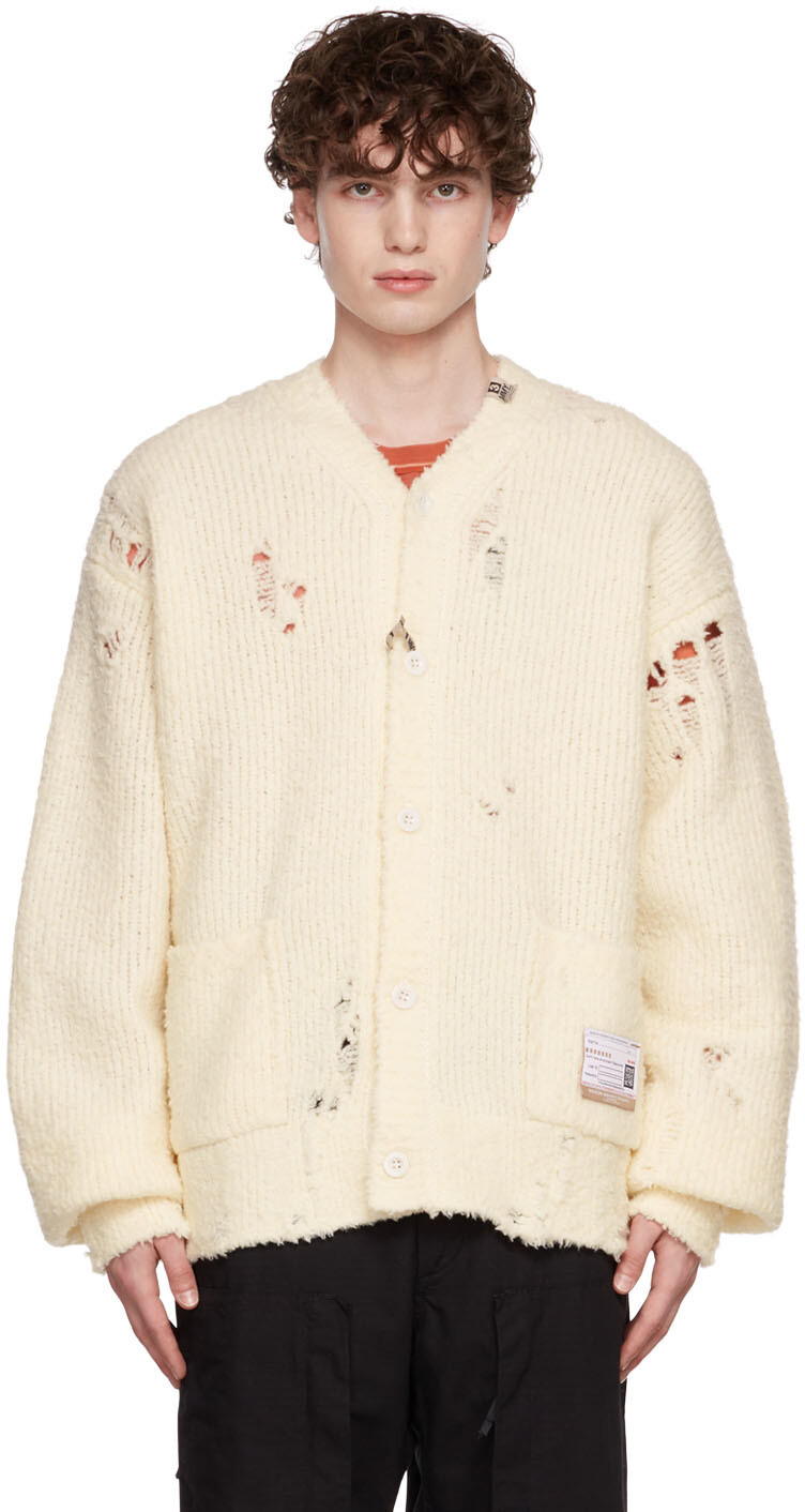 

Кардиган Off-White с эффектом потертости Miharayasuhiro