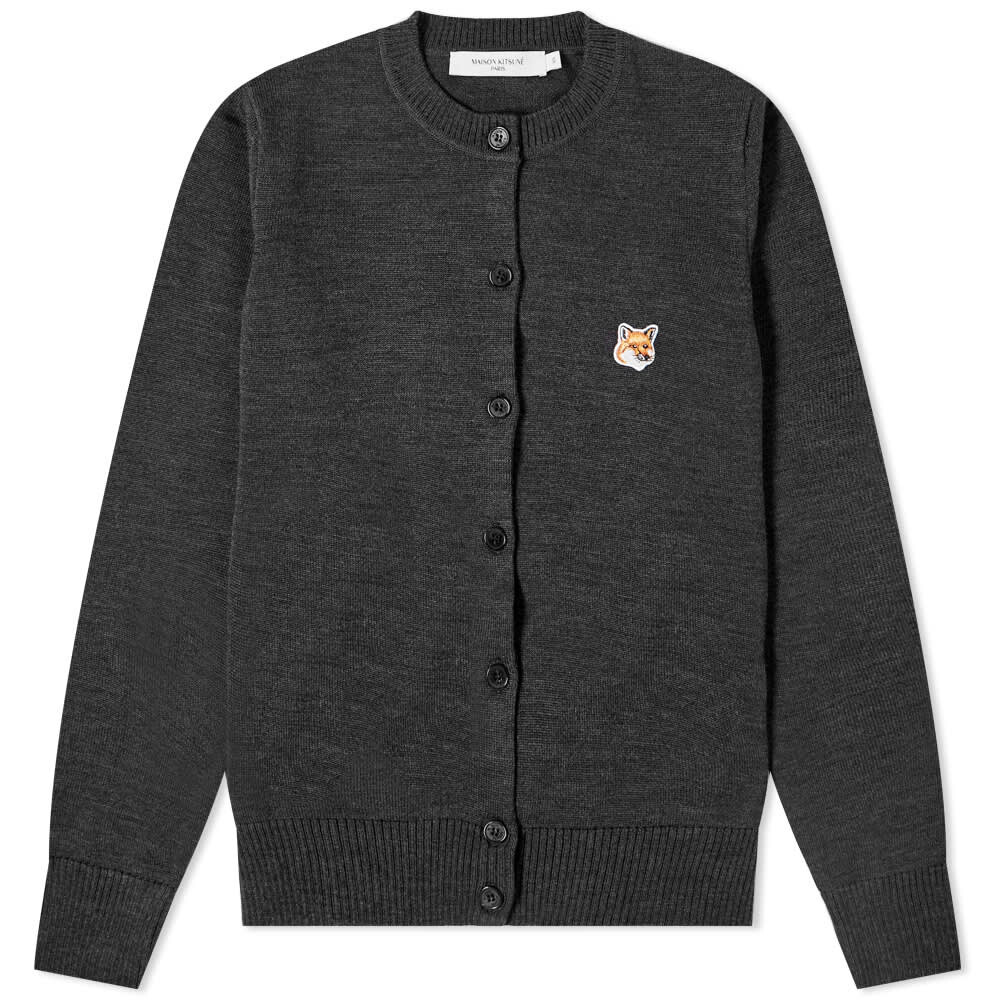 

Джемпер Maison Kitsuné Fox Head Patch Adjusted Cardigan, Серый