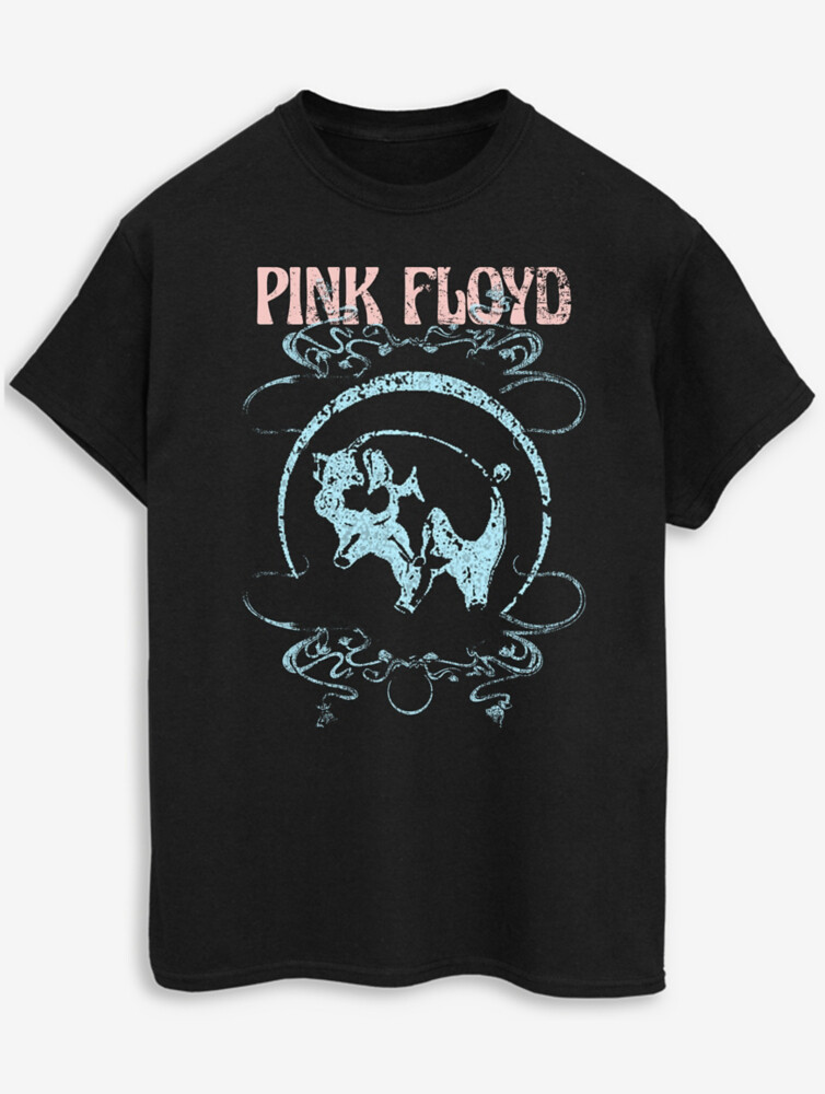 

Черная футболка с принтом для взрослых NW2 Pink Floyd Swirl Logo George., черный