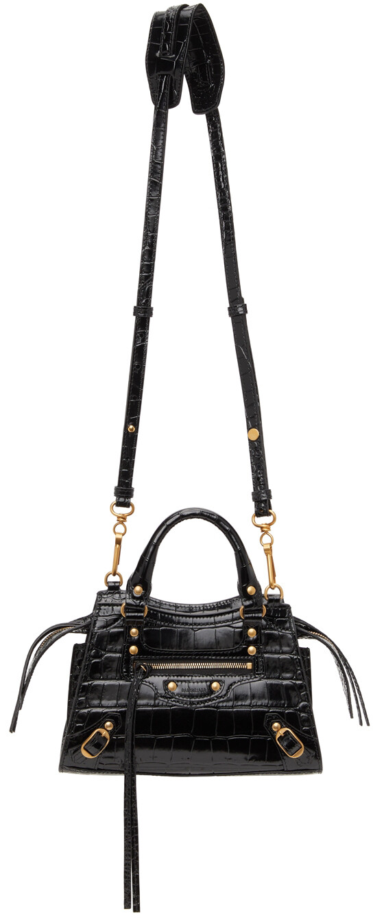

Черная мини-сумка Croc Neo Classic Balenciaga