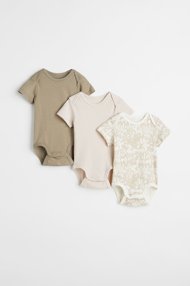 

Комплект из 3 боди с короткими рукавами H&M, серо-коричневый/галстук