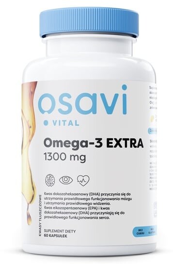

Osavi, - Омега-3 Экстра, 1300 мг, Лимон, 60 мягких капсул