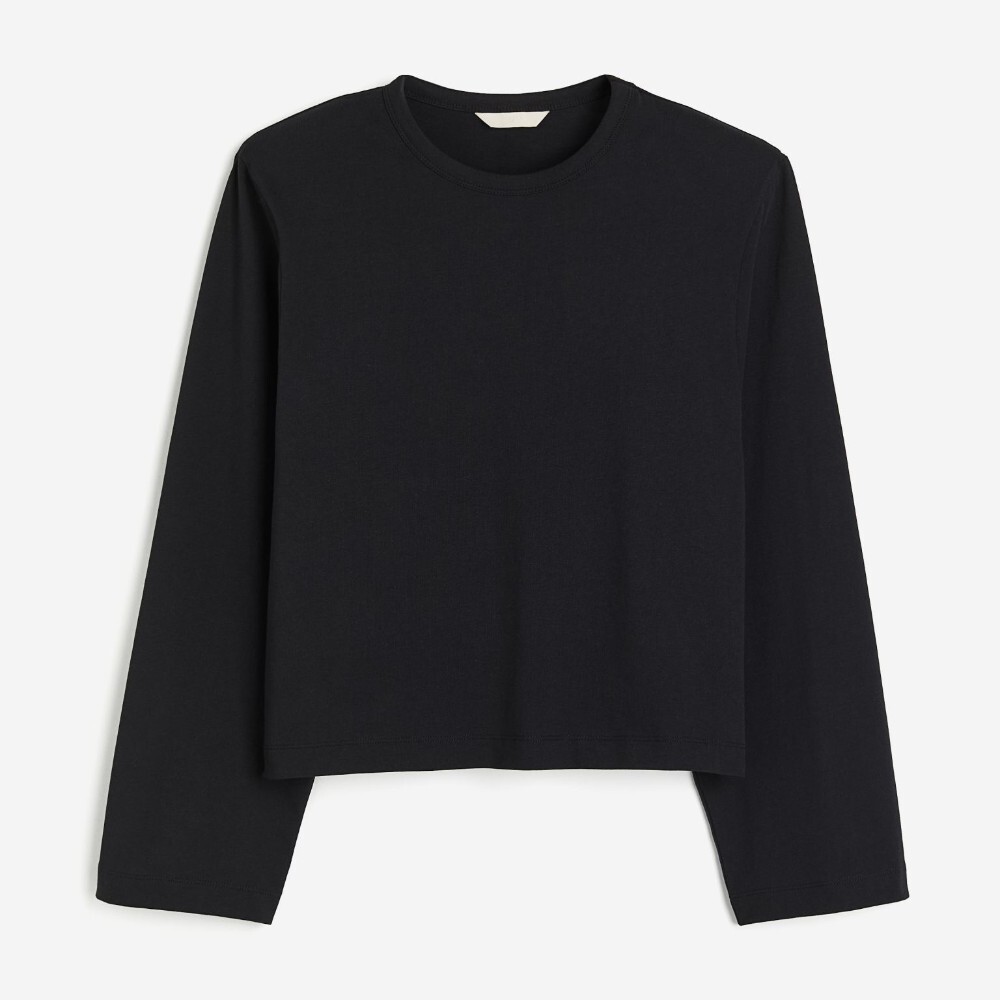 

Лонгслив H&M Shoulder-pad, черный