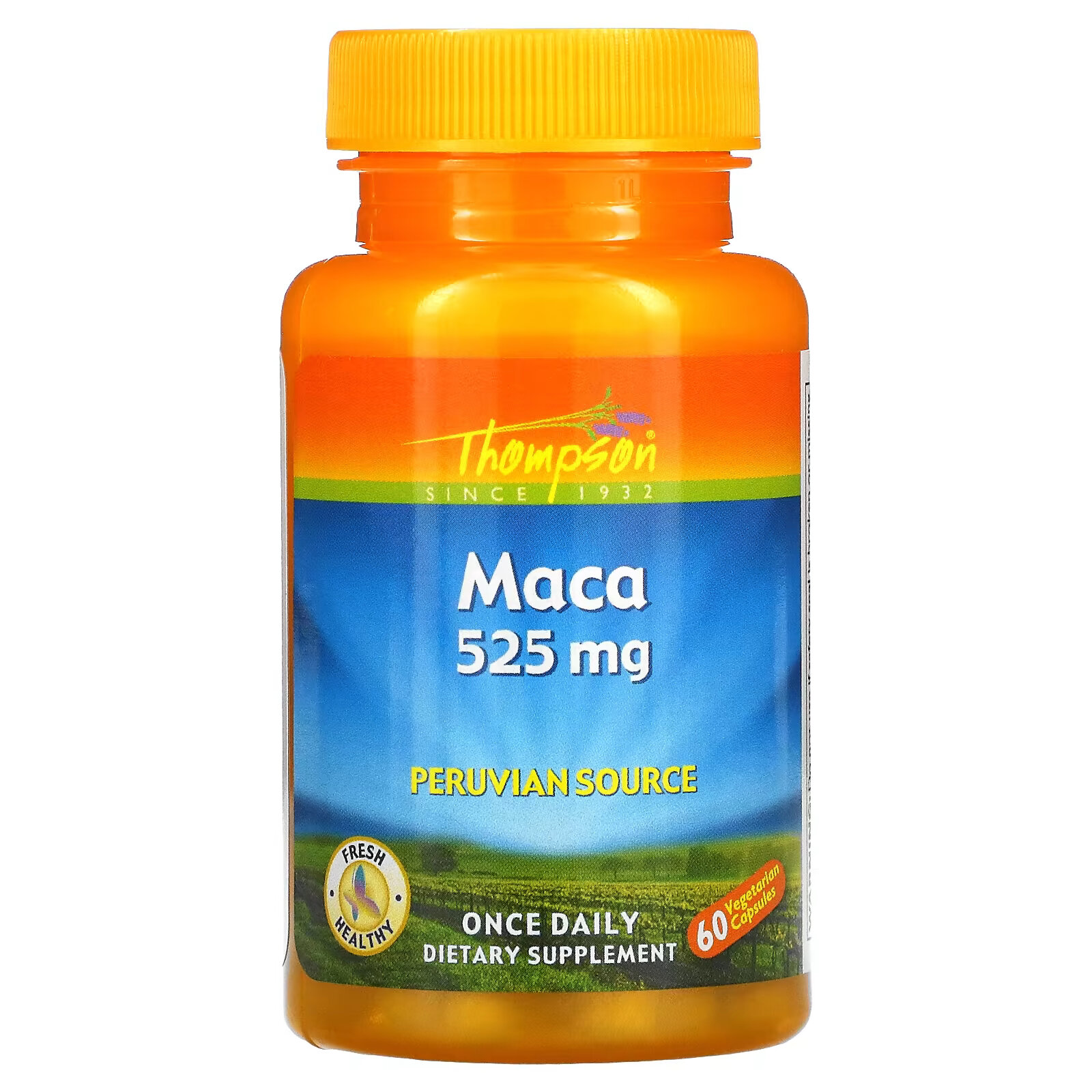 Thompson, Мака, 525 мг, 60 вегетарианских капсул nature s bounty трава горянки с мака 60 капсул