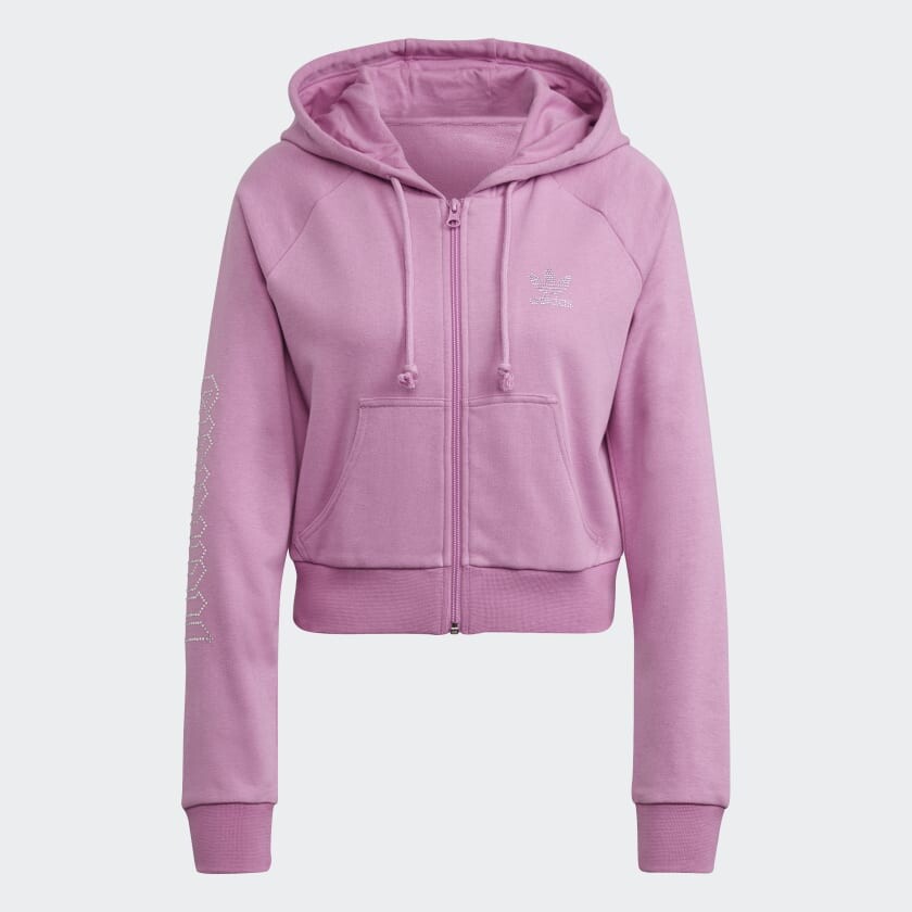 

Толстовка adidas 2000 Luxe Cropped Track, розовый
