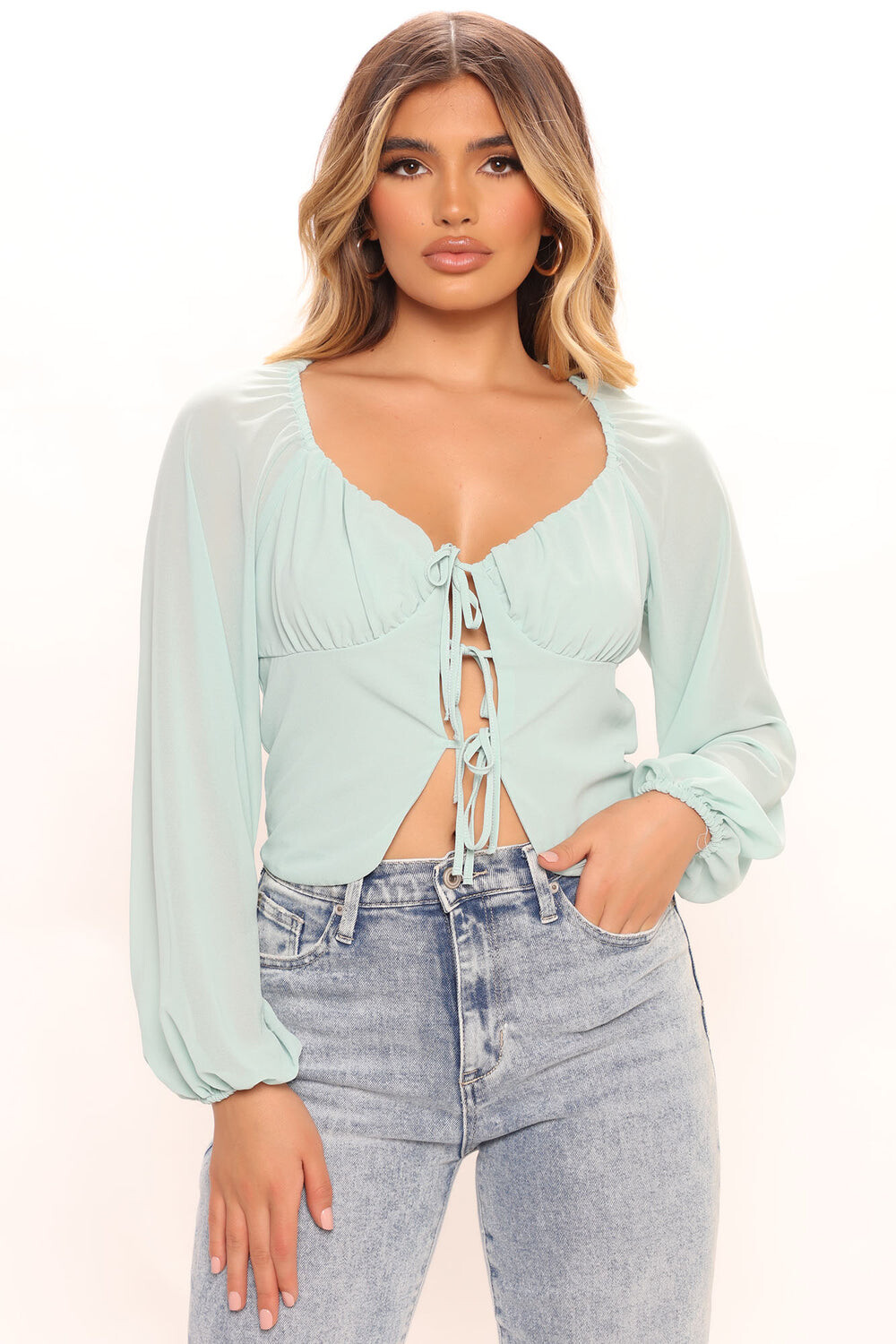

Блузка Fashion Nova 10038TY, мятный
