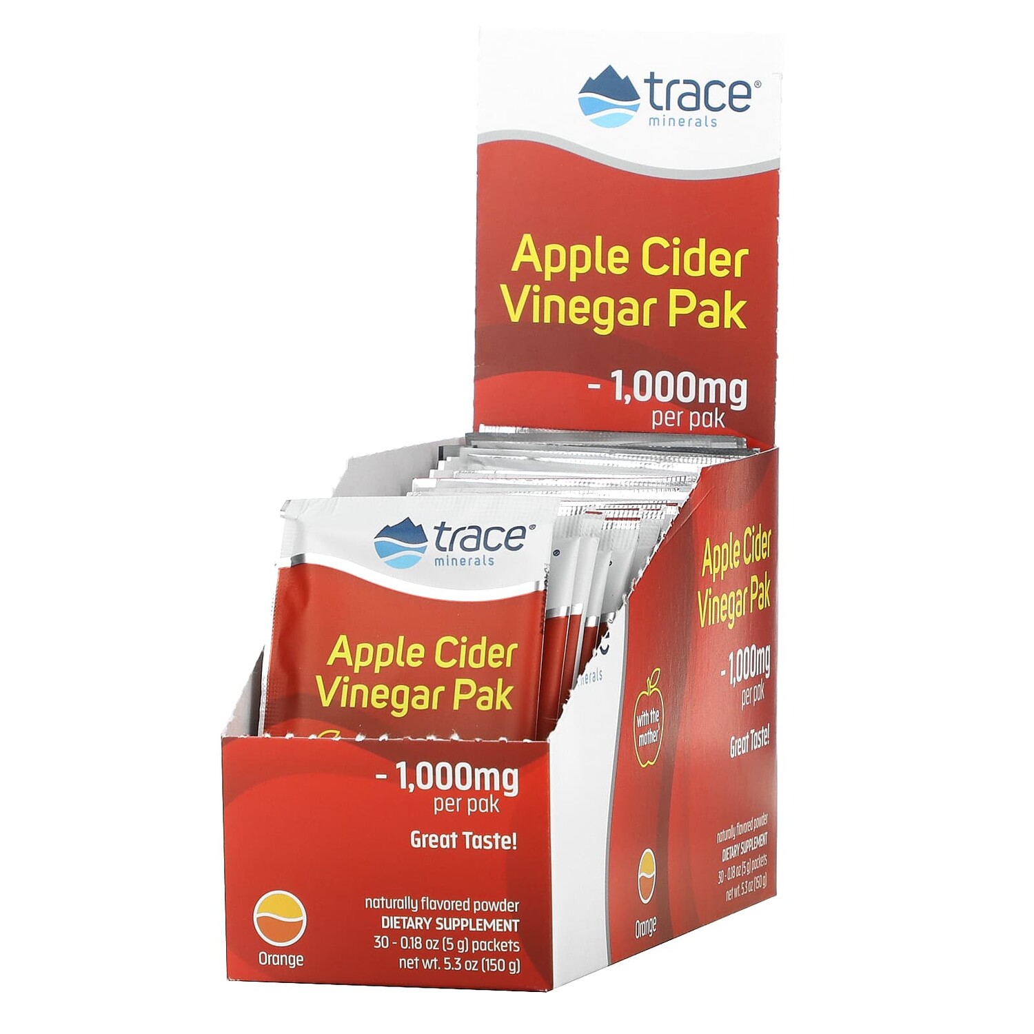 

Органический Яблочный Уксус Trace Minerals , апельсин, 30 пакетиков по 5 г