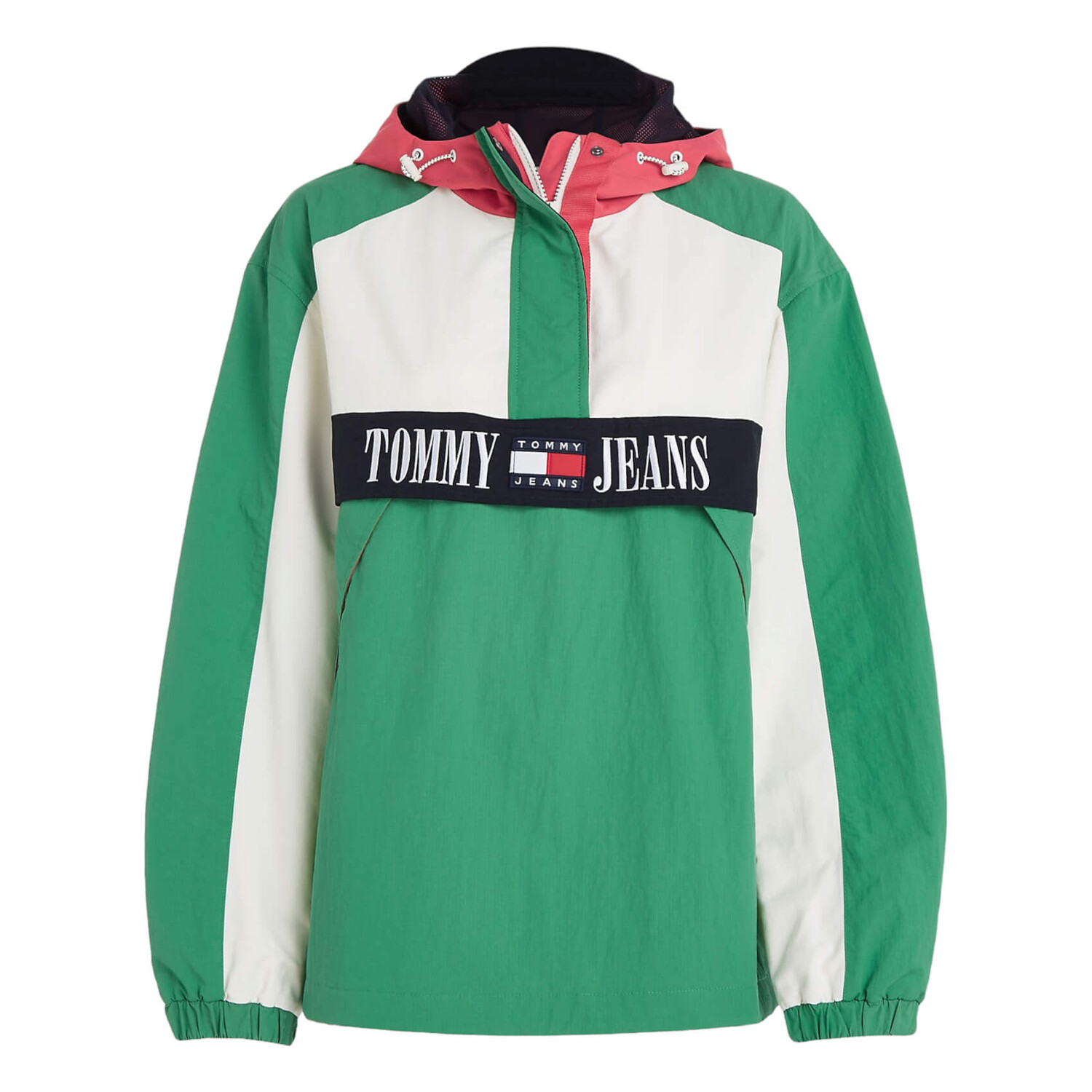

Ветровка Tommy Jeans by Tommy Hilfiger The Chicago Retro Hooded, зеленый/мультиколор