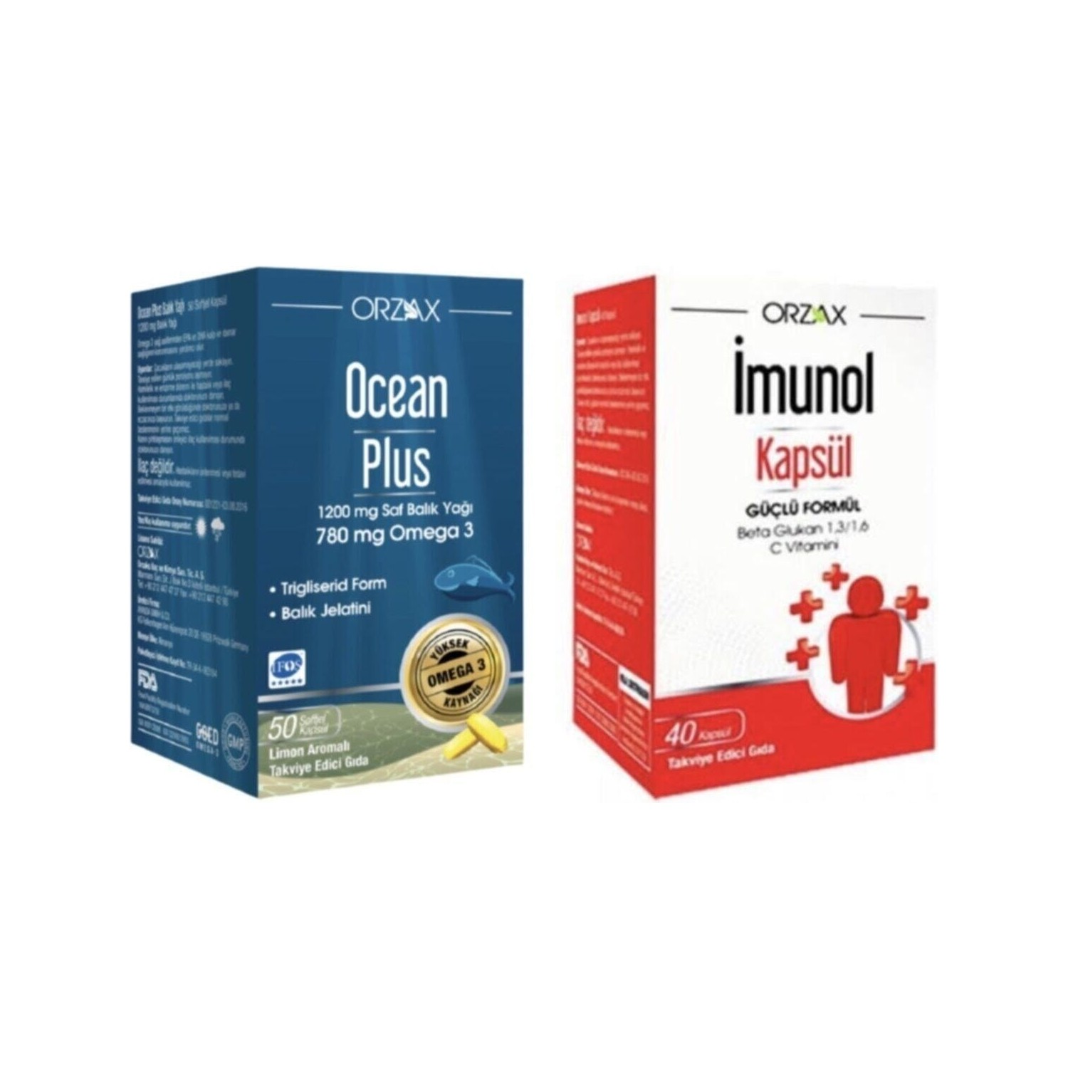 цена Пищевая добавка Orzax Imunol Ocean Plus Omega 3 1200 мг, 50 капсул