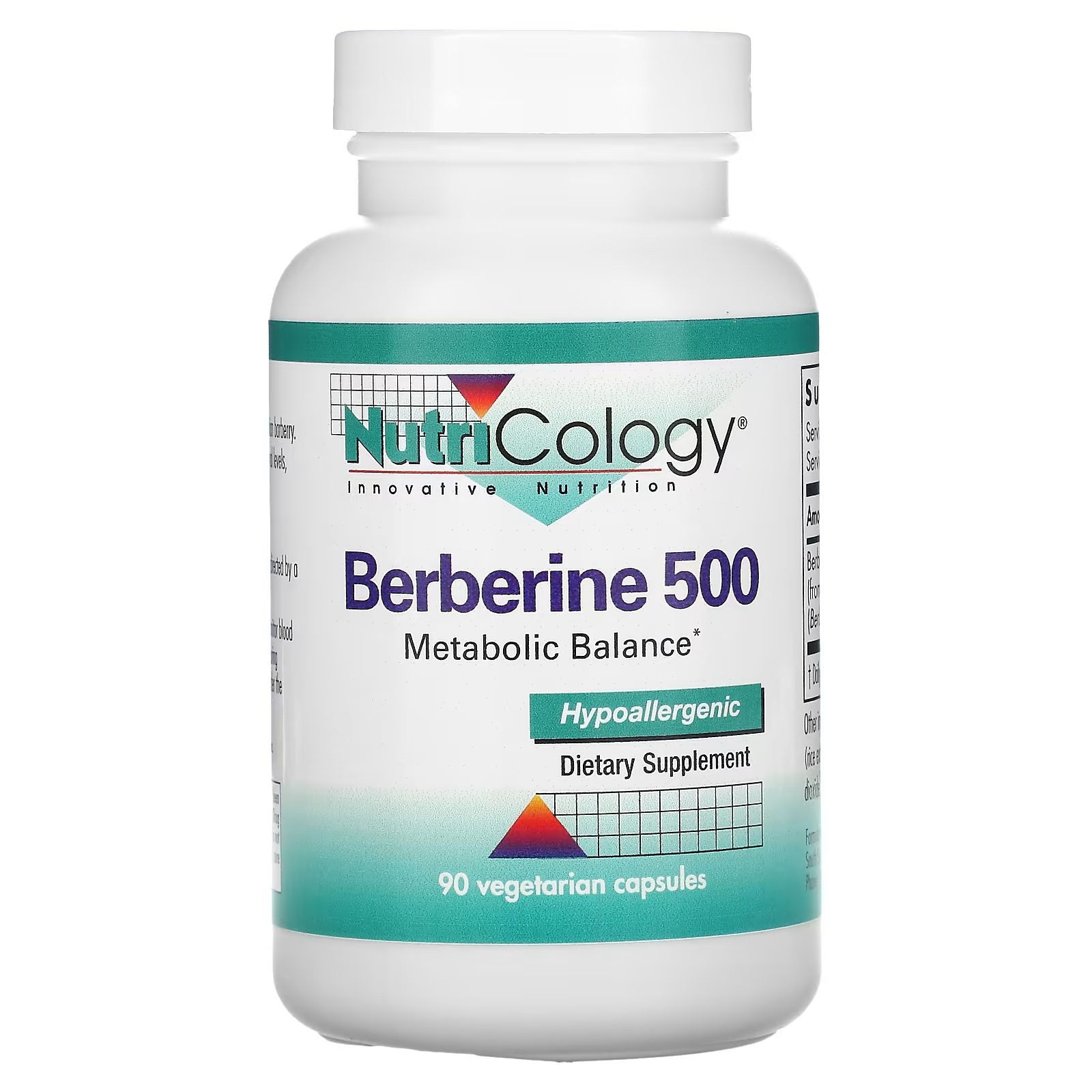 Nutricology берберин-500, 90 вегетарианских капсул усовершенствованный берберин nature s truth 60 вегетарианских капсул