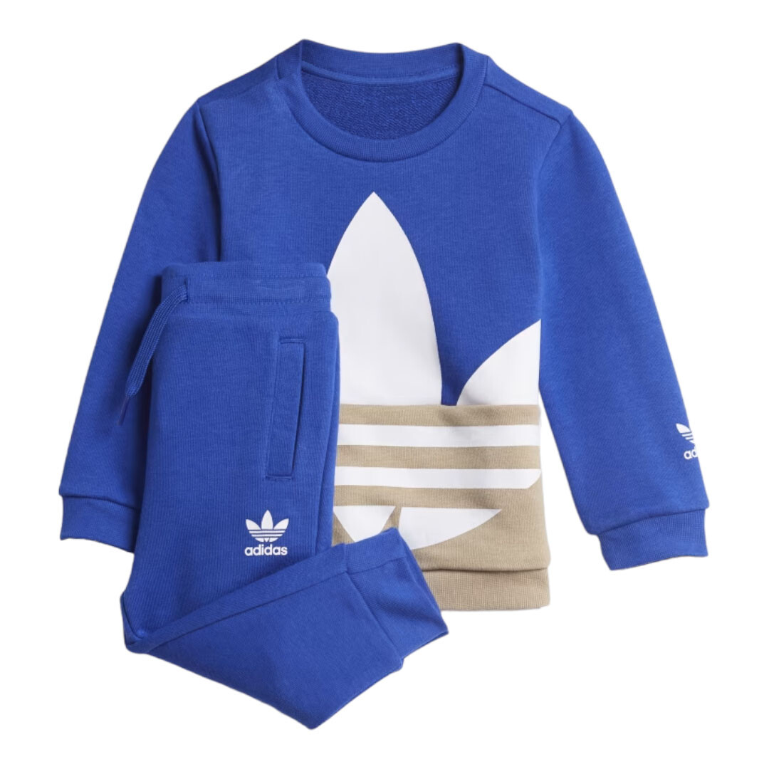 

Спортивный костюм Adidas Large Trefoil Crew, синий/бежевый