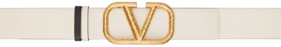 

Двусторонний ремень Off-White с черным логотипом VLogo Valentino Garavani