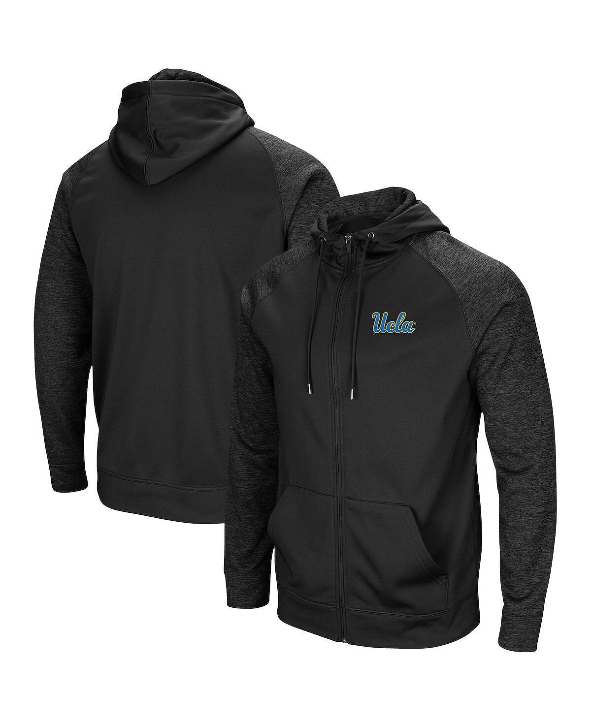 

Мужская черная толстовка с капюшоном ucla bruins blackout 3.0 tonal raglan с молнией во всю длину Colosseum, черный