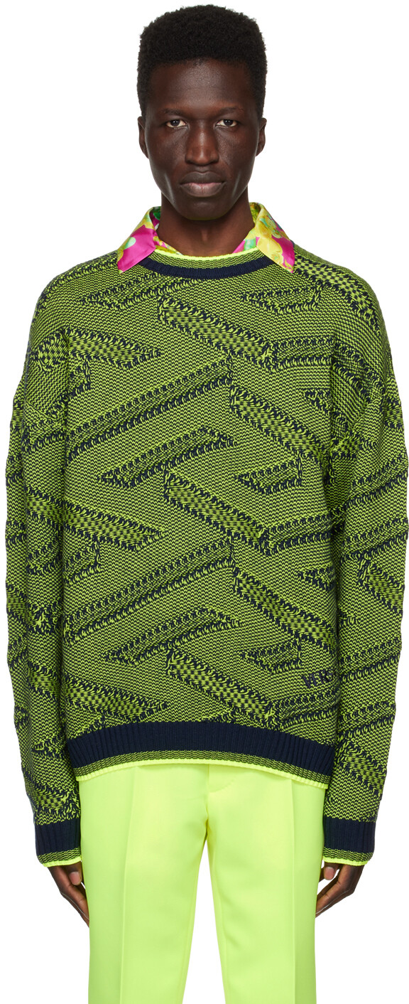 

Зеленый свитер \La Greca\"" Versace