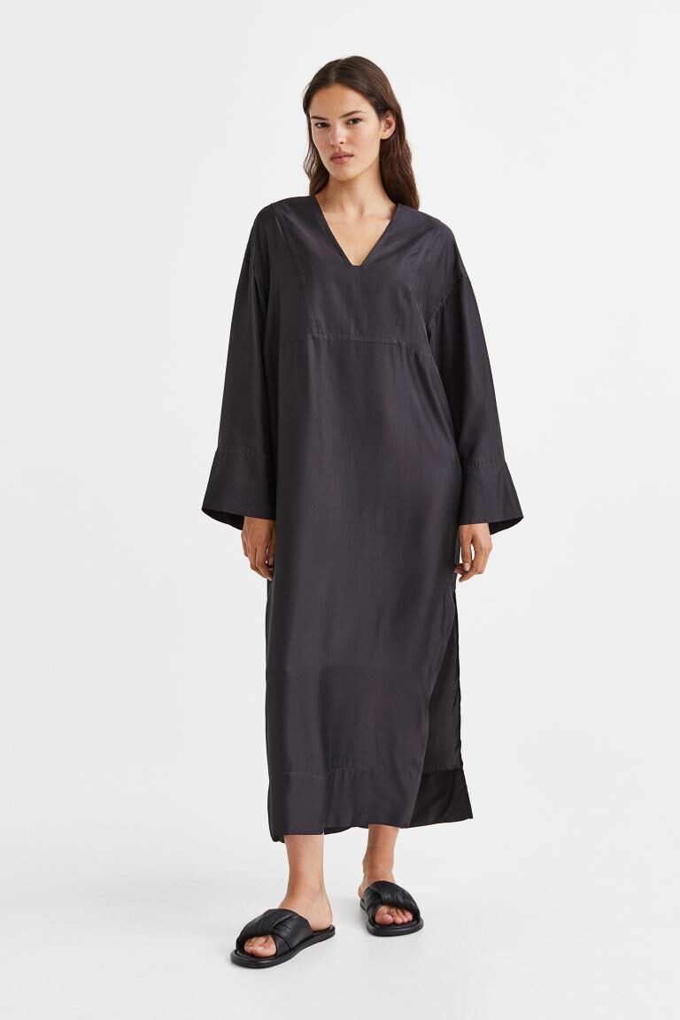 

Туника из смесового шелка H&M, темный графит