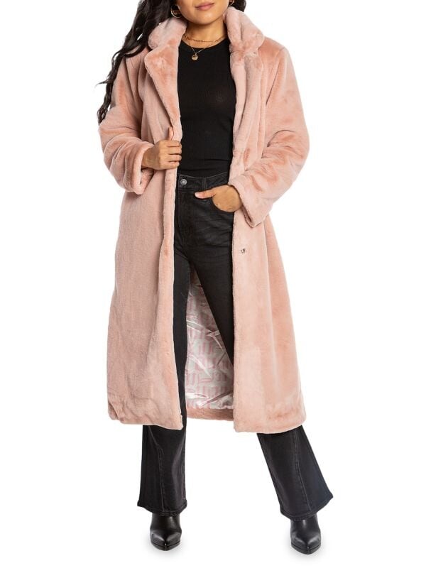 

Пальто Teddy Juicy Couture из искусственного меха, розовый