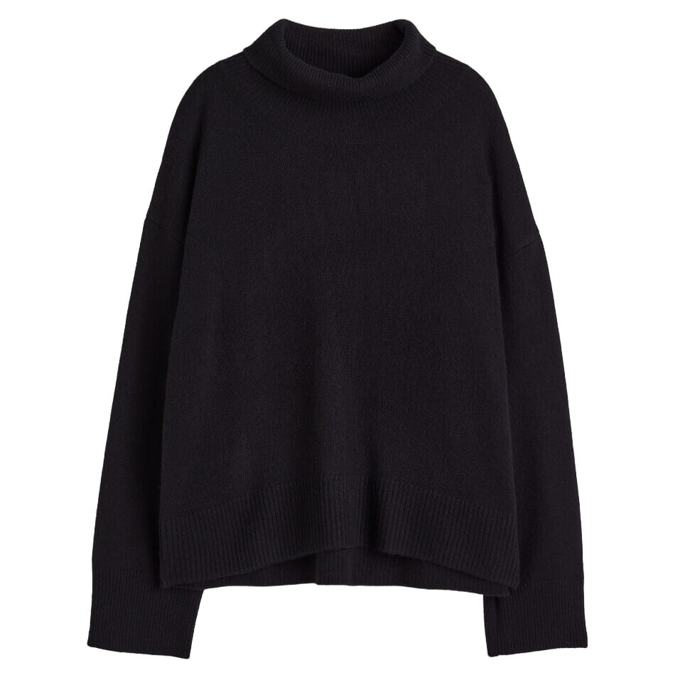 

Свитер H&M Premium Selection Cashmere Turtleneck, черный