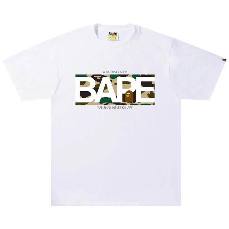 

Рубашка BAPE 1st Camo Logo Tee 'White/Yellow', белый