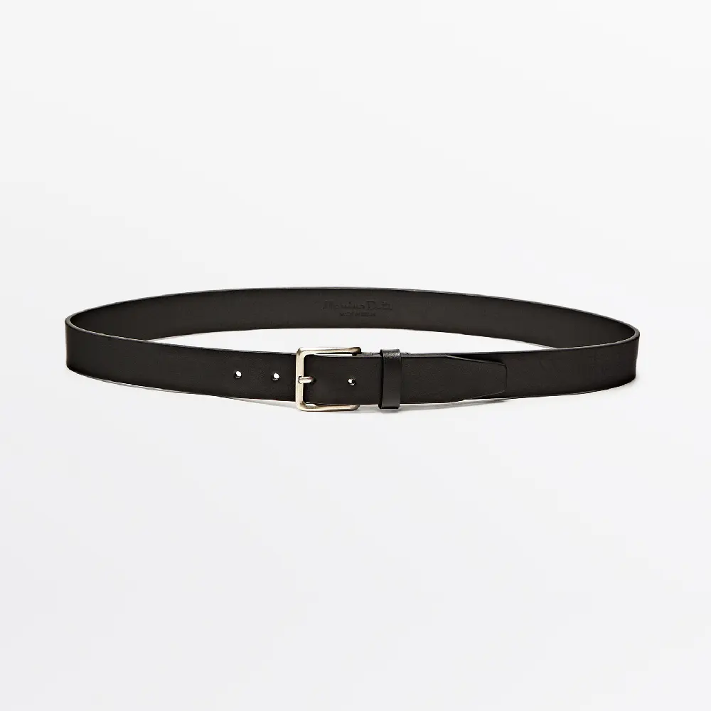 

Ремень Massimo Dutti Nappa Leather, черный