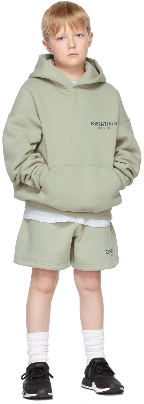 SSENSE Exclusive Kids Зеленые спортивные шорты Essentials ssense exclusive