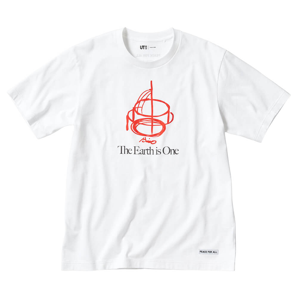 Футболка Uniqlo UT Peace For All (Tadao Ando), белый футболка uniqlo ut peace for all kei nishikori белый