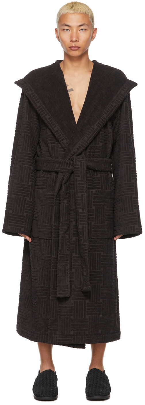 

Коричневый халат Intreccio Sponge Bottega Veneta